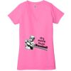 Ladies' Jersey Short-Sleeve Deep V-Neck T-Shirt Thumbnail