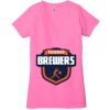 Ladies' Jersey Short-Sleeve Deep V-Neck T-Shirt Thumbnail