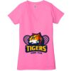 Ladies' Jersey Short-Sleeve Deep V-Neck T-Shirt Thumbnail
