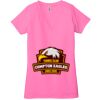 Ladies' Jersey Short-Sleeve Deep V-Neck T-Shirt Thumbnail
