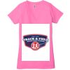 Ladies' Jersey Short-Sleeve Deep V-Neck T-Shirt Thumbnail