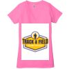 Ladies' Jersey Short-Sleeve Deep V-Neck T-Shirt Thumbnail