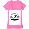 Ladies' Jersey Short-Sleeve Deep V-Neck T-Shirt Thumbnail