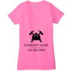 Ladies' Jersey Short-Sleeve Deep V-Neck T-Shirt Thumbnail