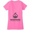 Ladies' Jersey Short-Sleeve Deep V-Neck T-Shirt Thumbnail