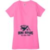 Ladies' Jersey Short-Sleeve Deep V-Neck T-Shirt Thumbnail
