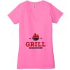 Ladies' Jersey Short-Sleeve Deep V-Neck T-Shirt Thumbnail