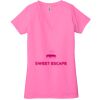 Ladies' Jersey Short-Sleeve Deep V-Neck T-Shirt Thumbnail