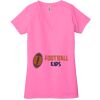 Ladies' Jersey Short-Sleeve Deep V-Neck T-Shirt Thumbnail
