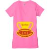 Ladies' Jersey Short-Sleeve Deep V-Neck T-Shirt Thumbnail