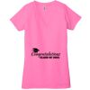 Ladies' Jersey Short-Sleeve Deep V-Neck T-Shirt Thumbnail