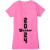 Ladies' Jersey Short-Sleeve Deep V-Neck T-Shirt Thumbnail