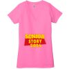 Ladies' Jersey Short-Sleeve Deep V-Neck T-Shirt Thumbnail