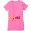 Ladies' Jersey Short-Sleeve Deep V-Neck T-Shirt Thumbnail