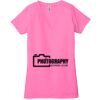 Ladies' Jersey Short-Sleeve Deep V-Neck T-Shirt Thumbnail
