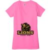 Ladies' Jersey Short-Sleeve Deep V-Neck T-Shirt Thumbnail