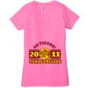 Ladies' Jersey Short-Sleeve Deep V-Neck T-Shirt Thumbnail