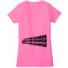 Ladies' Jersey Short-Sleeve Deep V-Neck T-Shirt Thumbnail