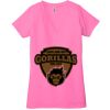 Ladies' Jersey Short-Sleeve Deep V-Neck T-Shirt Thumbnail