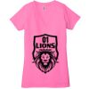 Ladies' Jersey Short-Sleeve Deep V-Neck T-Shirt Thumbnail