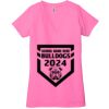 Ladies' Jersey Short-Sleeve Deep V-Neck T-Shirt Thumbnail