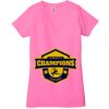 Ladies' Jersey Short-Sleeve Deep V-Neck T-Shirt Thumbnail