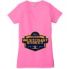 Ladies' Jersey Short-Sleeve Deep V-Neck T-Shirt Thumbnail
