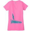 Ladies' Jersey Short-Sleeve Deep V-Neck T-Shirt Thumbnail