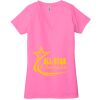 Ladies' Jersey Short-Sleeve Deep V-Neck T-Shirt Thumbnail