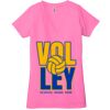 Ladies' Jersey Short-Sleeve Deep V-Neck T-Shirt Thumbnail