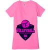 Ladies' Jersey Short-Sleeve Deep V-Neck T-Shirt Thumbnail