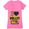 Ladies' Jersey Short-Sleeve Deep V-Neck T-Shirt Thumbnail