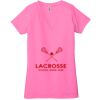 Ladies' Jersey Short-Sleeve Deep V-Neck T-Shirt Thumbnail