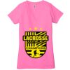 Ladies' Jersey Short-Sleeve Deep V-Neck T-Shirt Thumbnail