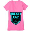 Ladies' Jersey Short-Sleeve Deep V-Neck T-Shirt Thumbnail