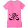 Ladies' Jersey Short-Sleeve Deep V-Neck T-Shirt Thumbnail