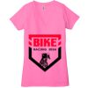 Ladies' Jersey Short-Sleeve Deep V-Neck T-Shirt Thumbnail