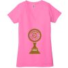 Ladies' Jersey Short-Sleeve Deep V-Neck T-Shirt Thumbnail