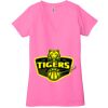 Ladies' Jersey Short-Sleeve Deep V-Neck T-Shirt Thumbnail