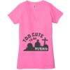 Ladies' Jersey Short-Sleeve Deep V-Neck T-Shirt Thumbnail