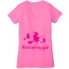 Ladies' Jersey Short-Sleeve Deep V-Neck T-Shirt Thumbnail