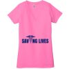 Ladies' Jersey Short-Sleeve Deep V-Neck T-Shirt Thumbnail