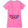Ladies' Jersey Short-Sleeve Deep V-Neck T-Shirt Thumbnail