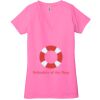 Ladies' Jersey Short-Sleeve Deep V-Neck T-Shirt Thumbnail