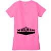 Ladies' Jersey Short-Sleeve Deep V-Neck T-Shirt Thumbnail