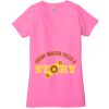 Ladies' Jersey Short-Sleeve Deep V-Neck T-Shirt Thumbnail