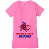 Ladies' Jersey Short-Sleeve Deep V-Neck T-Shirt Thumbnail