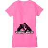 Ladies' Jersey Short-Sleeve Deep V-Neck T-Shirt Thumbnail