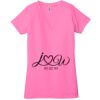 Ladies' Jersey Short-Sleeve Deep V-Neck T-Shirt Thumbnail