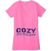 Ladies' Jersey Short-Sleeve Deep V-Neck T-Shirt Thumbnail